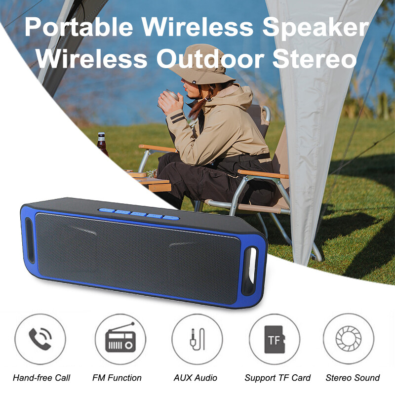 Prijenosni Bluetooth zvučnik Bežični mini zvučnik Pojačalo Stereo subwoofer zvučnik TF USB Ugrađeni mikrofon Dvostruki bas