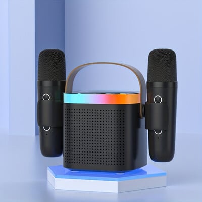TANALAZ K8 karaoke aparatas, nešiojamasis Bluetooth 5.1 PA garsiakalbių sistema su 1-2 belaidžiais mikrofonais Namų šeimos dovana dainuojantis vaikas