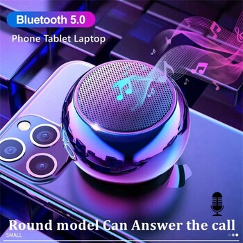 Безжичен Bluetooth високоговорител Преносим малък стоманен пистолет Метален тежък стерео съраунд субуфер Външен мини Bluetooth малък високоговорител