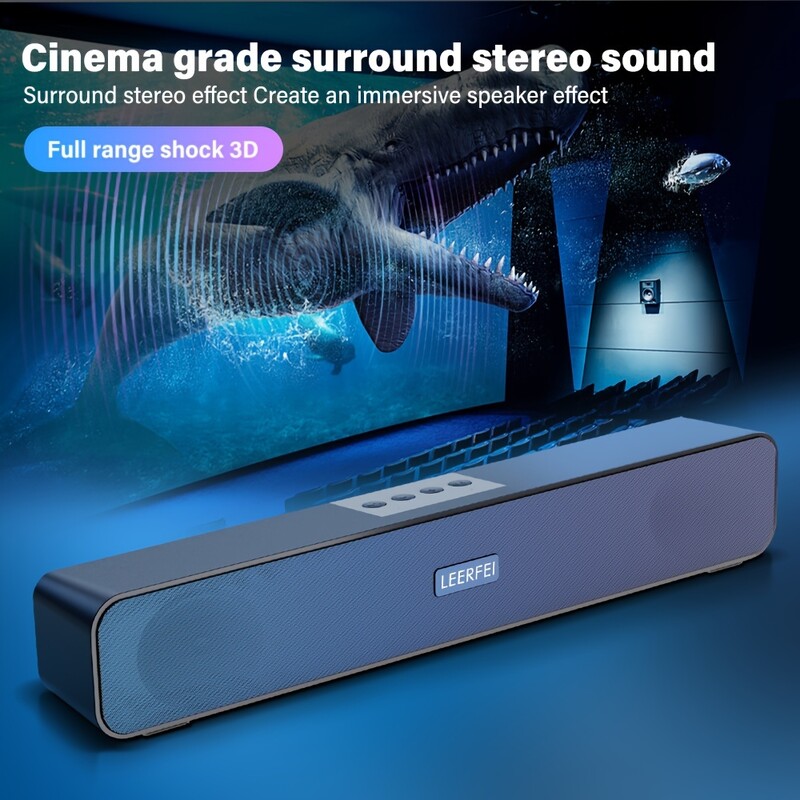 Stolni bežični bar zvučnik, prijenosni zvučnik, dvostruki zvučnik 4D glasan stereo, BT veza, pojačalo uz pomoć mobilnog telefona