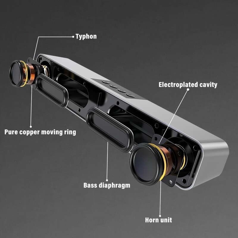 Stolni bežični bar zvučnik, prijenosni zvučnik, dvostruki zvučnik 4D glasan stereo, BT veza, pojačalo uz pomoć mobilnog telefona