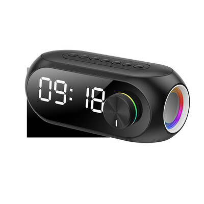 Будилник Преносим Bluetooth високоговорител Радио FM субуфер Безжична звукова кутия Музикални мини баси Caixa De Som Coluna Лампа Bocina