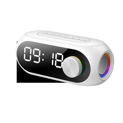 Будилник Преносим Bluetooth високоговорител Радио FM субуфер Безжична звукова кутия Музикални мини баси Caixa De Som Coluna Лампа Bocina