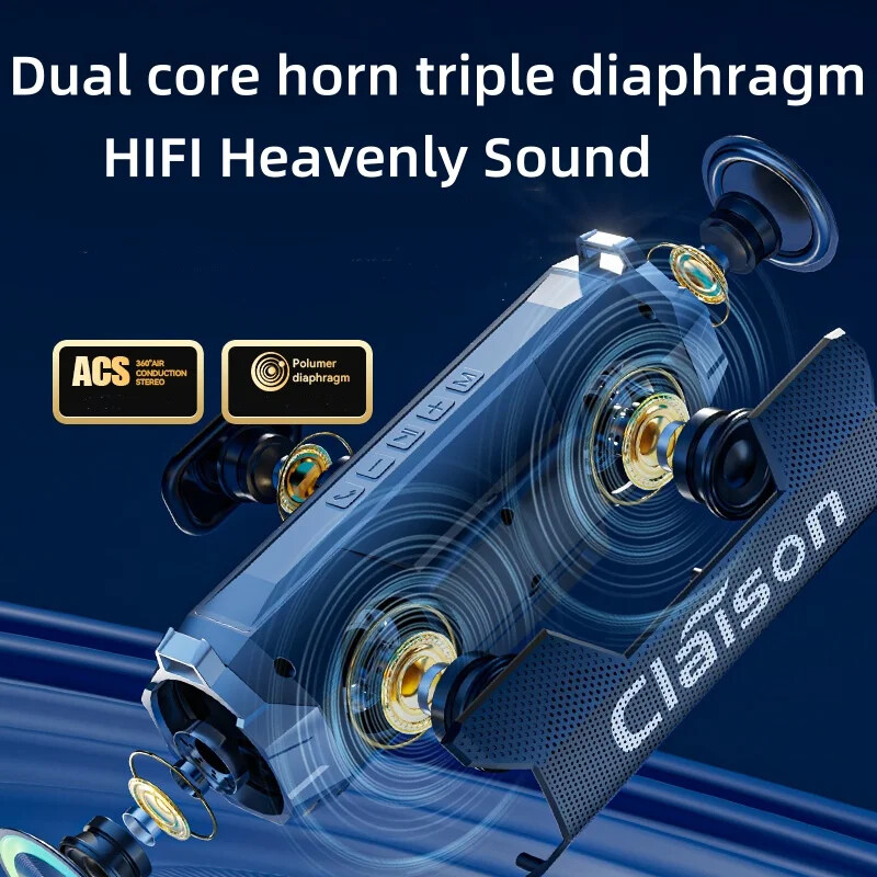 200 W bežični Bluetooth zvučnik velike snage Vanjski prijenosni subwoofer Dvostruki zvučnici RGB šarena svjetla Vodootporni zvučni sustav