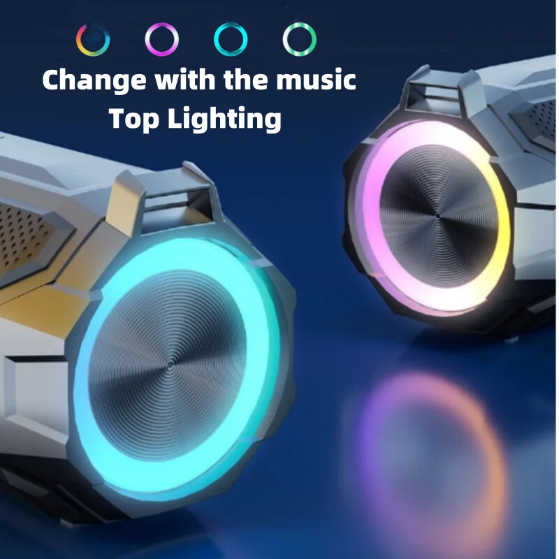 200 W bežični Bluetooth zvučnik velike snage Vanjski prijenosni subwoofer Dvostruki zvučnici RGB šarena svjetla Vodootporni zvučni sustav