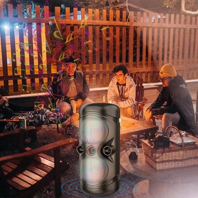 ZQS-4259 Prijenosni bežični Bluetooth zvučnik Vanjski kućni bas zvučnik visoke kvalitete s LED svjetlom s radiom/USB/TF karticom/MIC zvučnikom