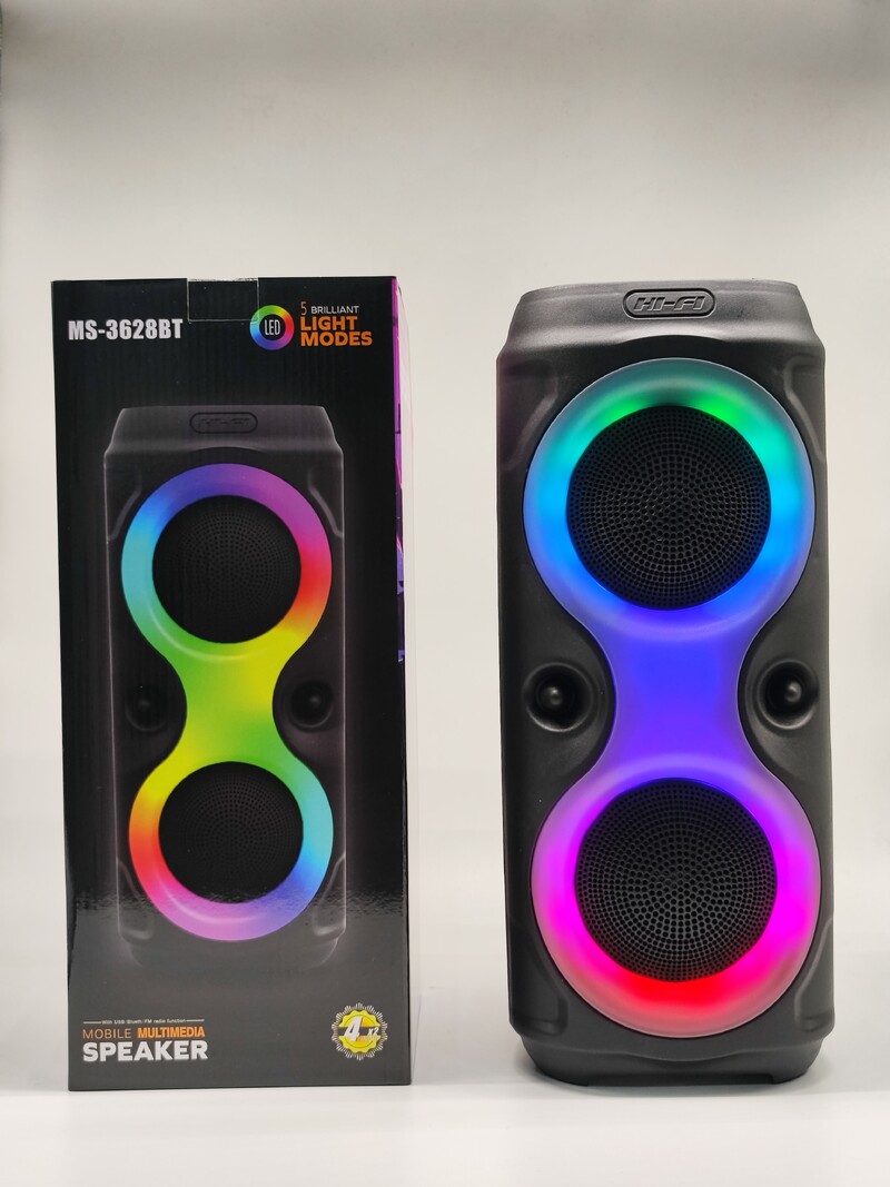 Bežični stup Big Power Stereo LED Prijenosni Bluetooth 5.2 Dual Speaker Subwoofer Bass Party zvučnici Family Karaoke USB