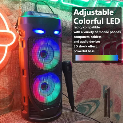 30W bežični stup velike snage stereo prijenosni Bluetooth zvučnik subwoofer bas zvučnici za zabavu s mikrofonom obiteljski karaoke USB