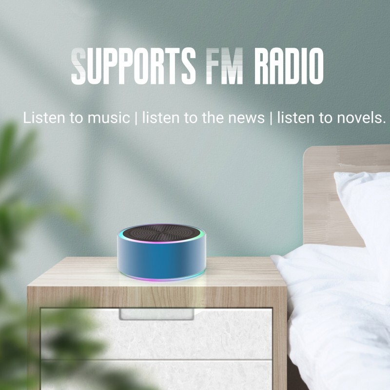 Bežični Bluetooth zvučnik Premium M4 Aluminijska prijenosna mini TF kartica TWS Interconnect Radio Ugrađeni mikrofon Svjetlo RGB