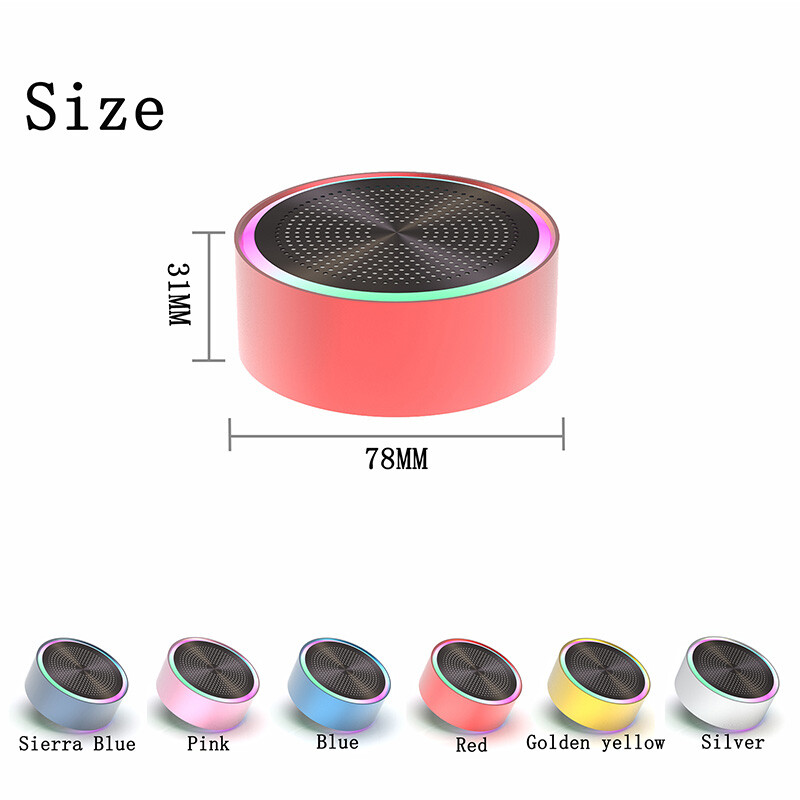 Bežični Bluetooth zvučnik Premium M4 Aluminijska prijenosna mini TF kartica TWS Interconnect Radio Ugrađeni mikrofon Svjetlo RGB