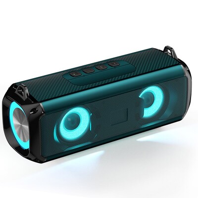 Populare Rockmia RGB LED-uri Difuzor EBS-045 BT 5.0 Player muzical portabil fără fir Bluetooth Micrphone Suport card TF încorporat