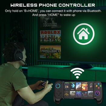 Joystick DinoFire Cell Phone Gamepad για iPhone Android Έλεγχος ενεργοποίησης ελεγκτή Bluetooth με παιχνίδι για φορητές συσκευές Hall Effect Stick