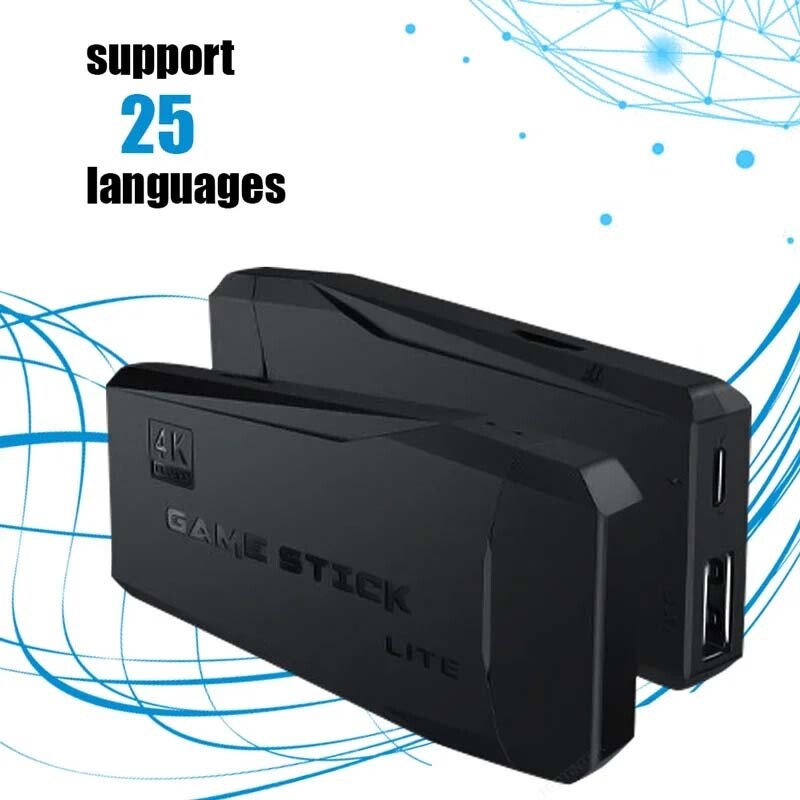 Konzola za videoigre Ugrađeno 20000 igrica Bežični kontroler TV Game Stick 4K HD Retro Mini ručni player za igre