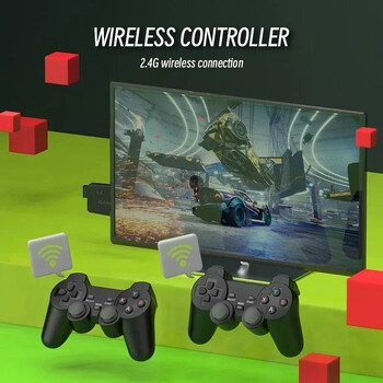 Video Game Sticks M8 Console 2.4G Dual Wireless Controller Game Stick 4K 10000 games 64GB Retro παιχνίδι For Dropshiopping Xmas Gift