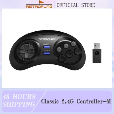 RETROFLAG Classic 2.4G Wireless Game Controller-M Gamepad za Switch, Windows, Sega Genesis mini/MD mini 2 i Raspberry Pi