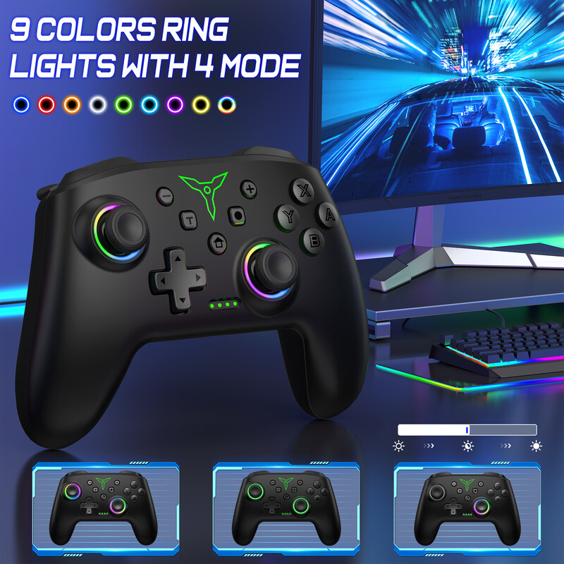 BEBONCOOL Wireless Switch Pro kontroler s joystickom i dvostrukom vibracijom kompatibilan za Switch OLED/Lite Switch Remote Gamepad