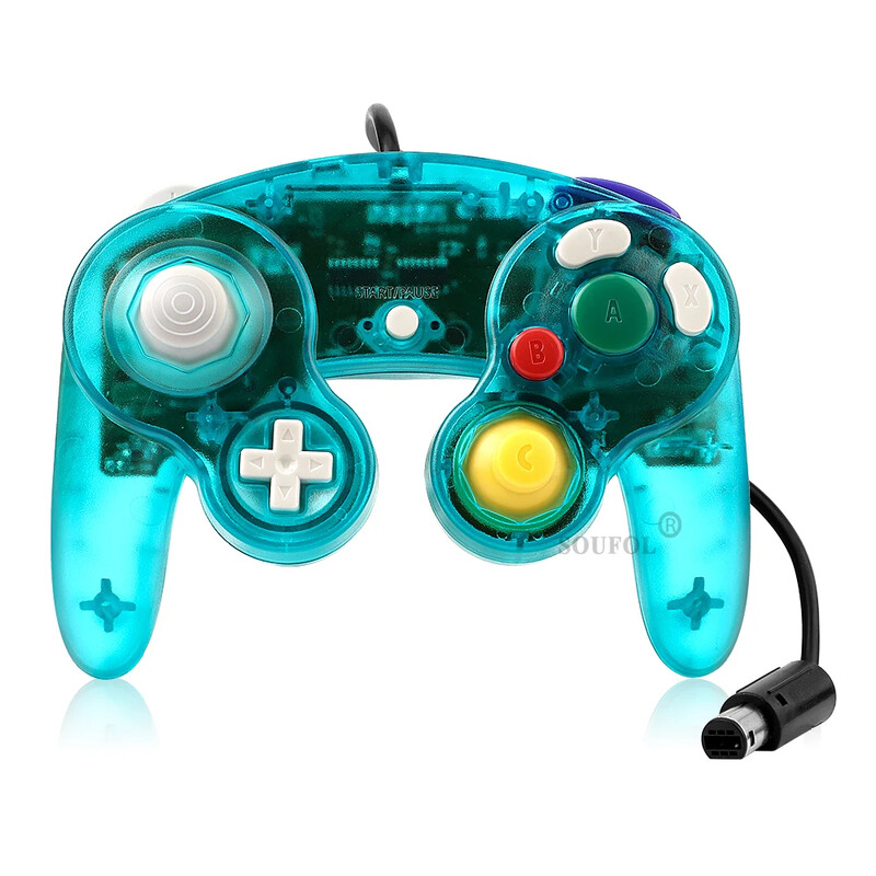 Novi zamjenski prozirni kontroler igre Gamepad sa žičanim ručnim joystickom za NGC GameCube konzolu za video igre