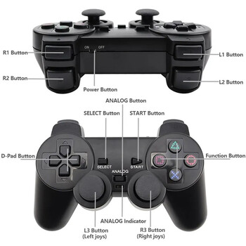 Ασύρματο Gamepad για Sony PS2 Controller για Playstation 2 Κονσόλα Joystick 2.4G Double Vibration Shock Joypad USB Παιχνίδι υπολογιστή