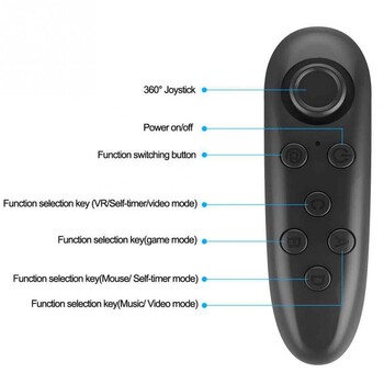 1 τεμ. Bluetooth Gamepad Ενημέρωση τηλεχειριστηρίου VR για Android Joystick χειριστήριο παιχνιδιών για γυαλιά 3D Ασύρματο τηλεχειριστήριο VR E-Box