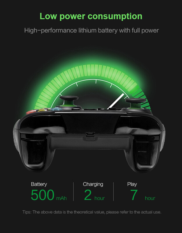 2.4G безжичен контролер за геймпад за игрова конзола WUKONG Контрол на компютър Вибрация за компютър с Windows Джойстик