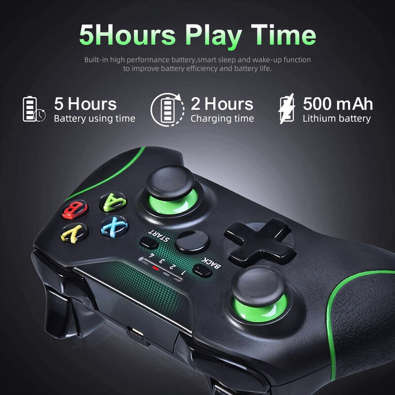 2.4G безжичен контролер за геймпад за игрова конзола WUKONG Контрол на компютър Вибрация за компютър с Windows Джойстик