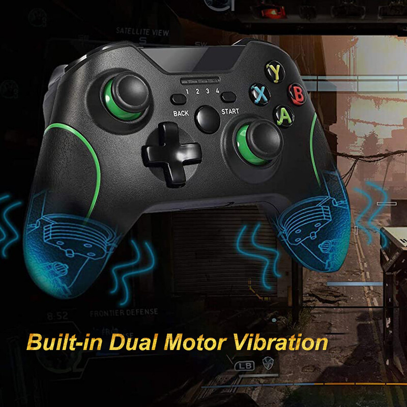 2.4G безжичен контролер за геймпад за игрова конзола WUKONG Контрол на компютър Вибрация за компютър с Windows Джойстик