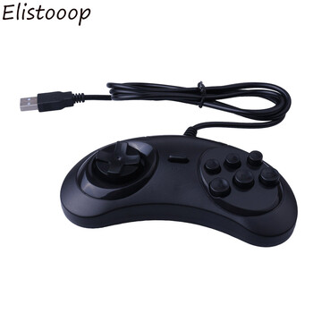 Νέο ενσύρματο USB Classic Gamepad 6 κουμπιών SEGA USB Classic Game Controller Joypad για SEGA Genesis/MD PC/2 Y1301 /MAC Mega Drive