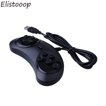 Νέο ενσύρματο USB Classic Gamepad 6 κουμπιών SEGA USB Classic Game Controller Joypad για SEGA Genesis/MD PC/2 Y1301 /MAC Mega Drive