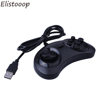 Νέο ενσύρματο USB Classic Gamepad 6 κουμπιών SEGA USB Classic Game Controller Joypad για SEGA Genesis/MD PC/2 Y1301 /MAC Mega Drive