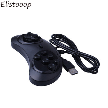 Νέο ενσύρματο USB Classic Gamepad 6 κουμπιών SEGA USB Classic Game Controller Joypad για SEGA Genesis/MD PC/2 Y1301 /MAC Mega Drive