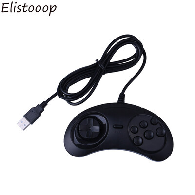 Novi žičani USB klasični gamepad sa 6 gumba SEGA USB klasični igraći kontroler Joypad za SEGA Genesis/MD PC/2 Y1301 /MAC Mega Drive