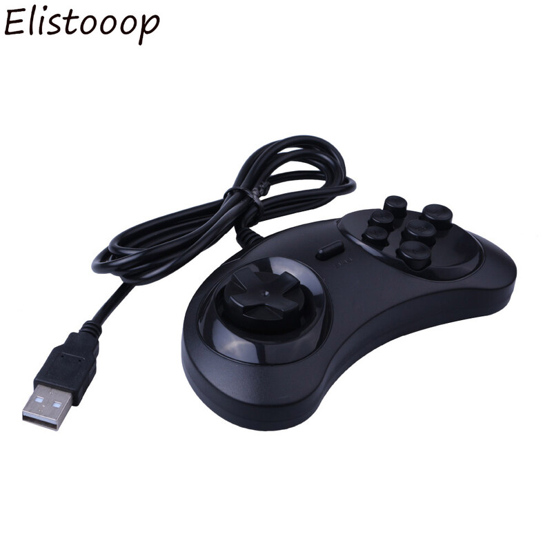 Novi žičani USB klasični gamepad sa 6 gumba SEGA USB klasični igraći kontroler Joypad za SEGA Genesis/MD PC/2 Y1301 /MAC Mega Drive