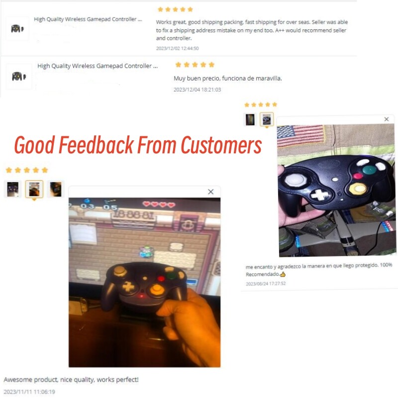 Bežični gamepad kontroler u 5 boja za NGC igraću konzolu s 2.4G adapterom Gamepads Joystick za GameCube konzolu za video igre