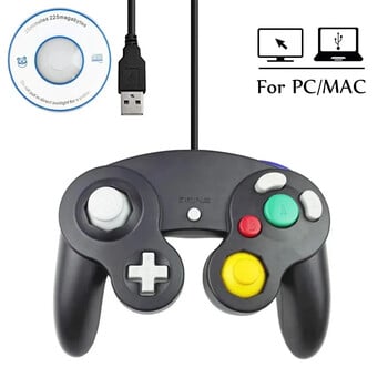 Ενσύρματο χειριστήριο παιχνιδιών για το GameCube NGC Ενσύρματο χειριστήριο παιχνιδιών με ένα κουμπί για την κονσόλα παιχνιδιών NGC