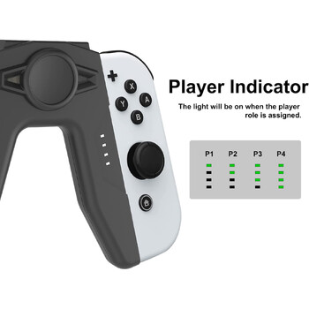 GAMINJA For Nintendo Switch Controller Joy Con Βάση φορτιστή με ενδεικτική λυχνία διακόπτη για χειριστήριο φόρτισης Switch JoyCon