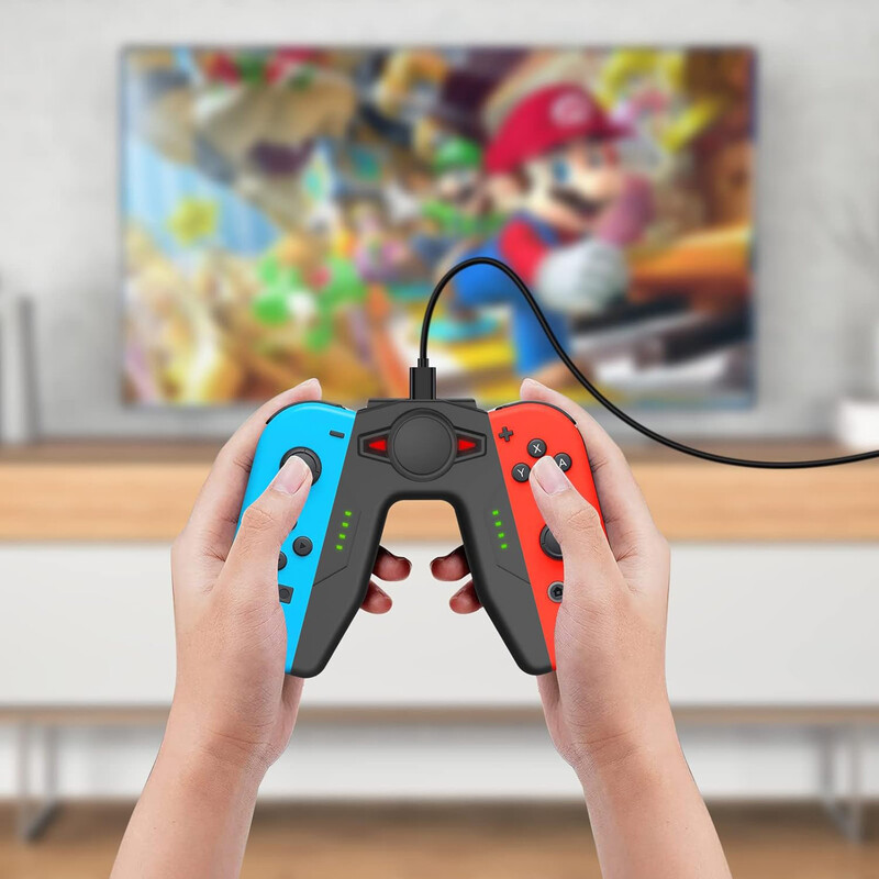 GAMINJA skirtas Nintendo Switch Joy Con valdiklio įkroviklio laikiklis su jungiklio indikatoriaus lempute Switch JoyCon įkrovimo valdikliui