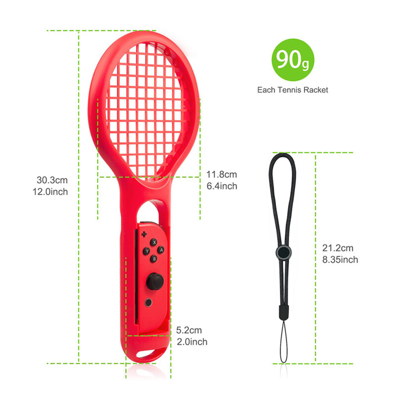 Nintend Switch NS Tennis ACES žaidimų grotuvas, skirtas Nintendo Switch OLED sporto priedams Joy-con ABS teniso raketės rankenos laikiklis