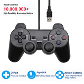 USB laidinis valdiklis Žaidimo Joytic Gamepad Vibracinė vairasvirtė, skirta Playstation, skirta WinXP/Win7/Win8/Win10, skirta asmeniniam kompiuteriui, nešiojamam kompiuteriui