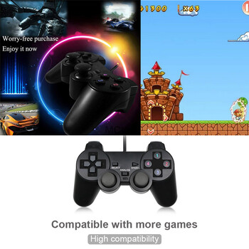 Ενσύρματο χειριστήριο USB Παιχνίδι Joytic Gamepad Joystick δόνησης για playstation για WinXP/Win7/Win8/Win10 για φορητό υπολογιστή υπολογιστή