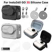 За Insta 360 GO 3S Силиконов защитен калъф Неплъзгаща се цялостна защитна обвивка Капак против надраскване Аксесоари за спортна камера
