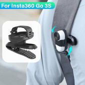 Държач за щипка за раница за Insta360 GO 3S/GO3 Стойка за щипка против трептене на 360 градуса за монтиране на щипка за Insta360 GO 3S Аксесоари за спортна камера