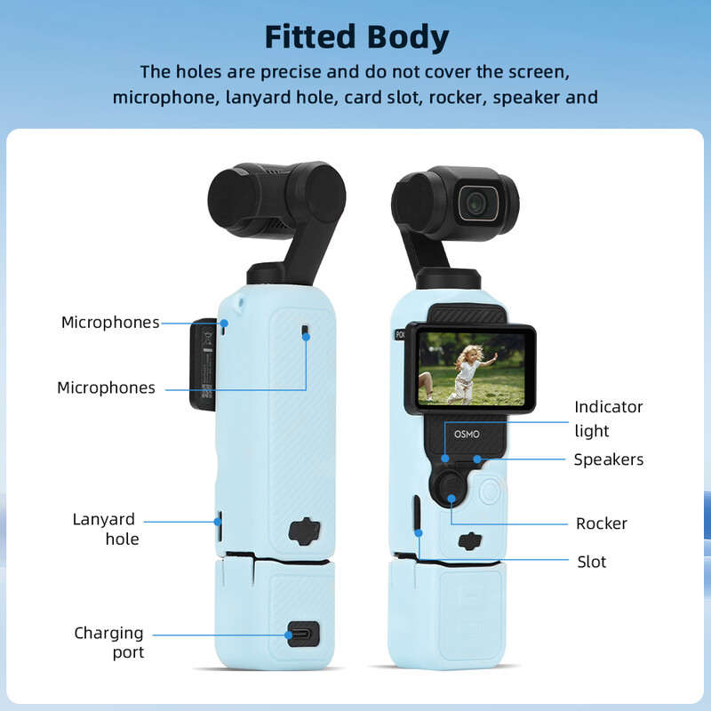 Torbica za DJI Osmo Pocket 3 Silikonska zaštitna navlaka Zaštitna kapica objektiva protiv ogrebotina za torbicu Pocket 3 Dodaci za fotoaparat