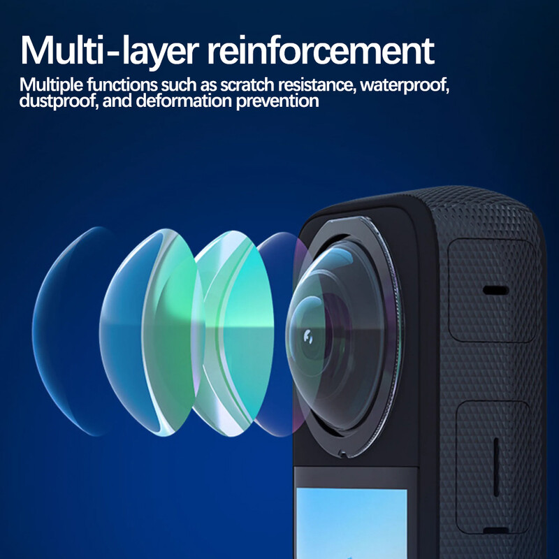 Za Insta360 X3 Zaštitne folije od kaljenog stakla HD prozirne folije za leće za fotoaparat Insta 360 X3 Zaštitne folije pune pokrivenosti