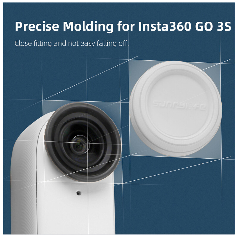 Za kameru Insta360 GO 3S Silikonsko kućište za leće otporno na ogrebotine Poklopac za leće Neklizajući zaštitni poklopac s uzicom za Insta360 GO 3S