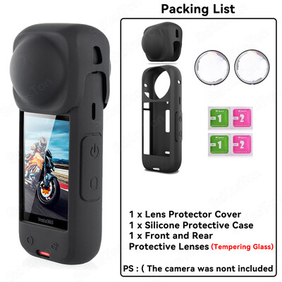 Štitnici za leće za Insta 360 X4 Plastika/kućište od kaljenog stakla Zaštitni poklopac za leće za dodatnu opremu Insta360 X4