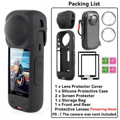 Štitnici za leće za Insta 360 X4 Plastika/kućište od kaljenog stakla Zaštitni poklopac za leće za dodatnu opremu Insta360 X4