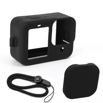 Za GoPro Hero 12 11 10 9 Silikonsko kućište Zaštitna navlaka Uzica Kaljeno staklo Zaštitna kapa za zaslon Pokrov leće Za GoPro12 Pro11 10