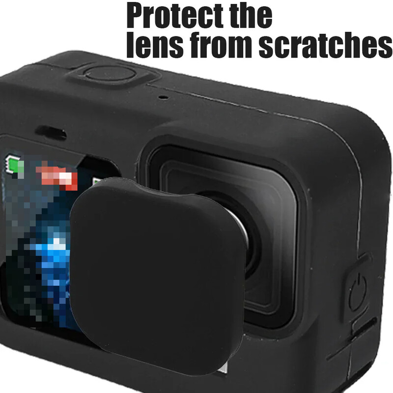 Za GoPro Hero 12 11 10 9 Silikonsko kućište Zaštitna navlaka Uzica Kaljeno staklo Zaštitna kapa za zaslon Pokrov leće Za GoPro12 Pro11 10