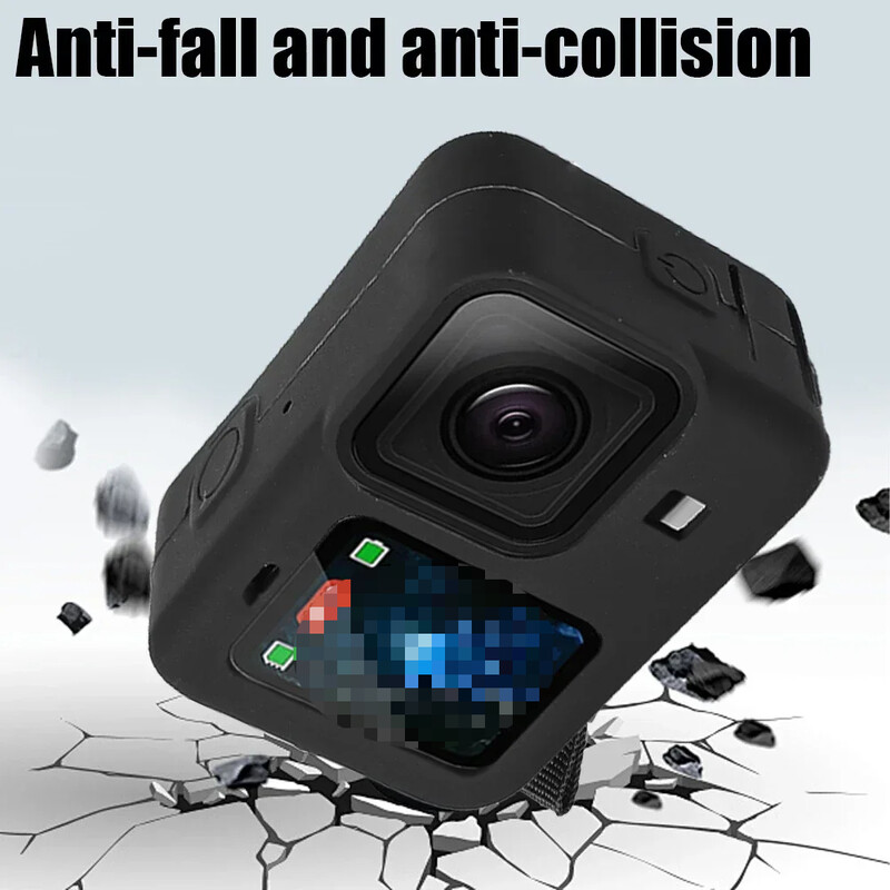 Za GoPro Hero 12 11 10 9 Silikonsko kućište Zaštitna navlaka Uzica Kaljeno staklo Zaštitna kapa za zaslon Pokrov leće Za GoPro12 Pro11 10