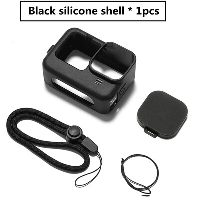 Silikonska torbica za GoPro Hero 12 11 10Crno kaljeno staklo Zaštita zaslona Zaštitna folija Poklopac za objektiv za GoPro9 Dodaci
